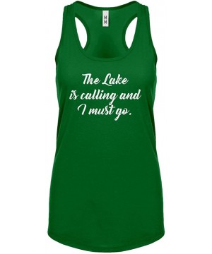 Camisoles & Tanks The Lake is Calling and I Must Go Womens Racerback Tank Top - Kelly Green - CI1885A8W0E