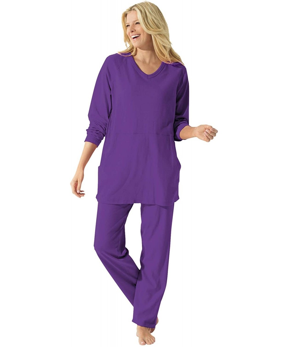 Sets Women's Plus Size Lounge Set Pajamas - Plum Burst (1278) - CC199C6I5E8