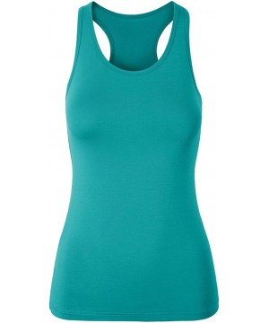 Camisoles & Tanks Women's Racerback Tank Top Workout Camisoles Scoop Neck Sleeveless Yoga Shirts Layering Cami 1/3 Pack - Bla...