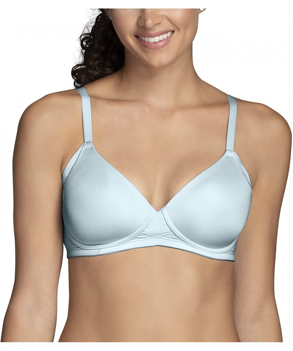 Bras Women's Beauty Full Coverage Wirefree Extended Side and Back Smoother Bra 72267 - Clear Waters - CR1923NAMT8