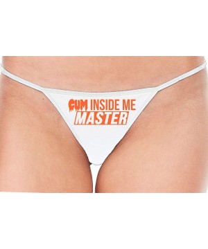 Panties Cum Inside Me Master Give Me Creampie White String Thong Panty - Orange - CI19655KQHG