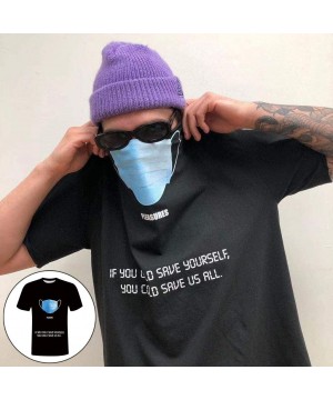 Thermal Underwear Men's Mask Printing Shirt Short Sleeve Tees Fashion Tee Crew Neck Hip Hop T-Shirts Slim Fit Sweatshirt Tops...