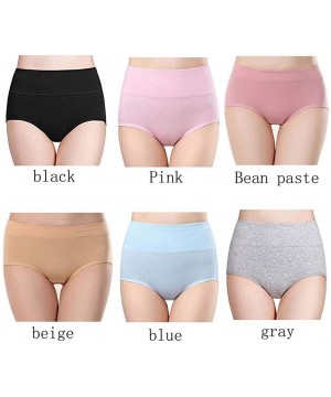 Panties Women's Soft Cotton Briefs Underwear Breathable Middle Waist Panties - 2-pack(black) - CR192360HMZ