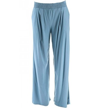 Bottoms Loungewear Tall Cozy Knit Wide-Leg Pants A347174 - Dusty Blue - CX197H4RMDA