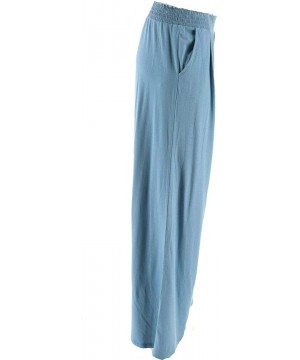 Bottoms Loungewear Tall Cozy Knit Wide-Leg Pants A347174 - Dusty Blue - CX197H4RMDA