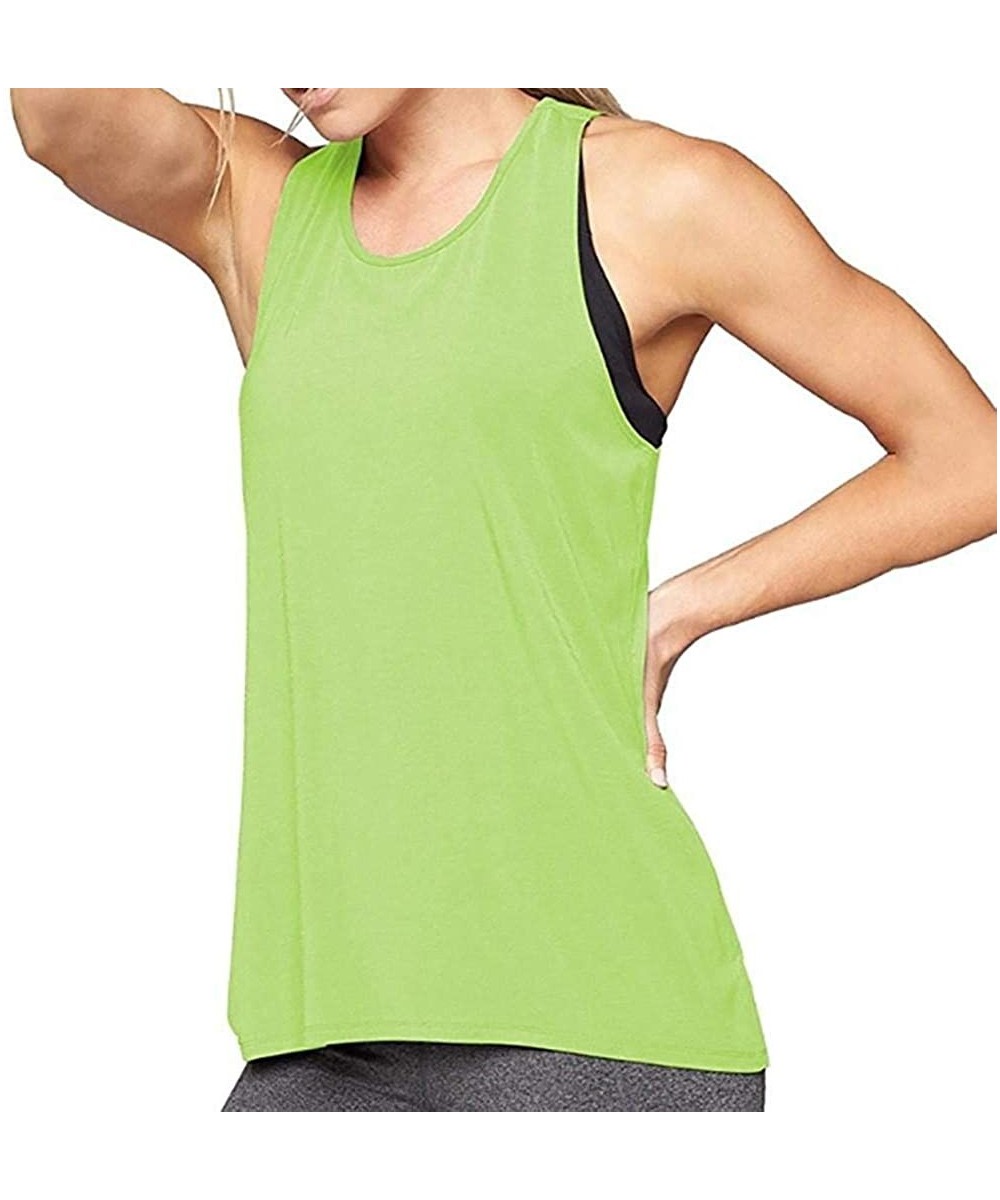 Nightgowns & Sleepshirts Women Activewear Yoga Tops Running Workouts Yoga Sport Racerback Blouse Jogger Sport Vest Tank Shirt...