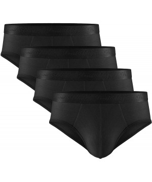 Briefs Men's Underwear Micro Modal Ultra Soft Comfy Briefs 4 Pack - Black - CA11SFDCADZ