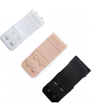 Accessories 3Pcs Bra Extender Strap 2/3 Hook Extension Ajustable Intimates Lengthened Buckle Women Accessories - White - CC19...