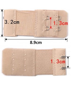 Accessories 3Pcs Bra Extender Strap 2/3 Hook Extension Ajustable Intimates Lengthened Buckle Women Accessories - White - CC19...