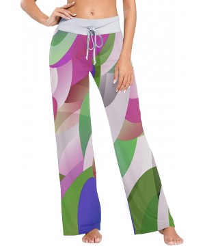 Bottoms Women Pajama Pants Sleepwear Comfy Casual Palazzo Lounge Pants Wide Leg - Color 4 - CJ197QK5TUG