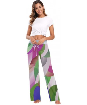 Bottoms Women Pajama Pants Sleepwear Comfy Casual Palazzo Lounge Pants Wide Leg - Color 4 - CJ197QK5TUG