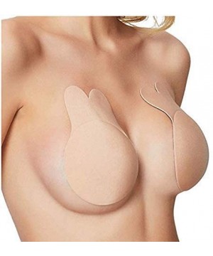 Accessories Sticky Nippleless Covers Strapless Silicone Reusable Lift Nipple Cover Pasties Bra for Women 4.3 inch Pink - Beig...