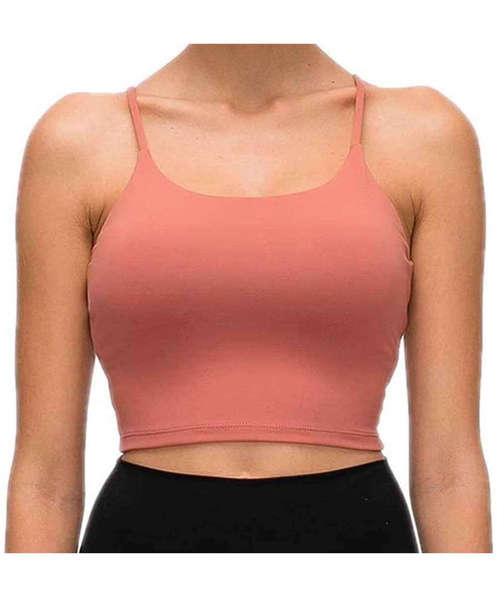 Camisoles & Tanks Women's Sports Bra Yoga Tops Seamless Racerback Sports Bra High Impact Support Yoga Gym Workout Fitness Act...