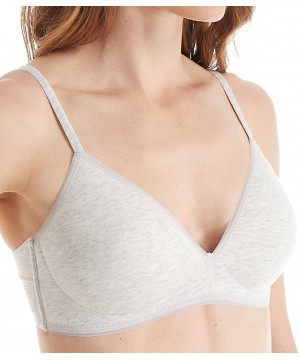 Bras Women's Cabana Cotton Lounge Wirefree Bra - Heather Grey - CN120ET78SP