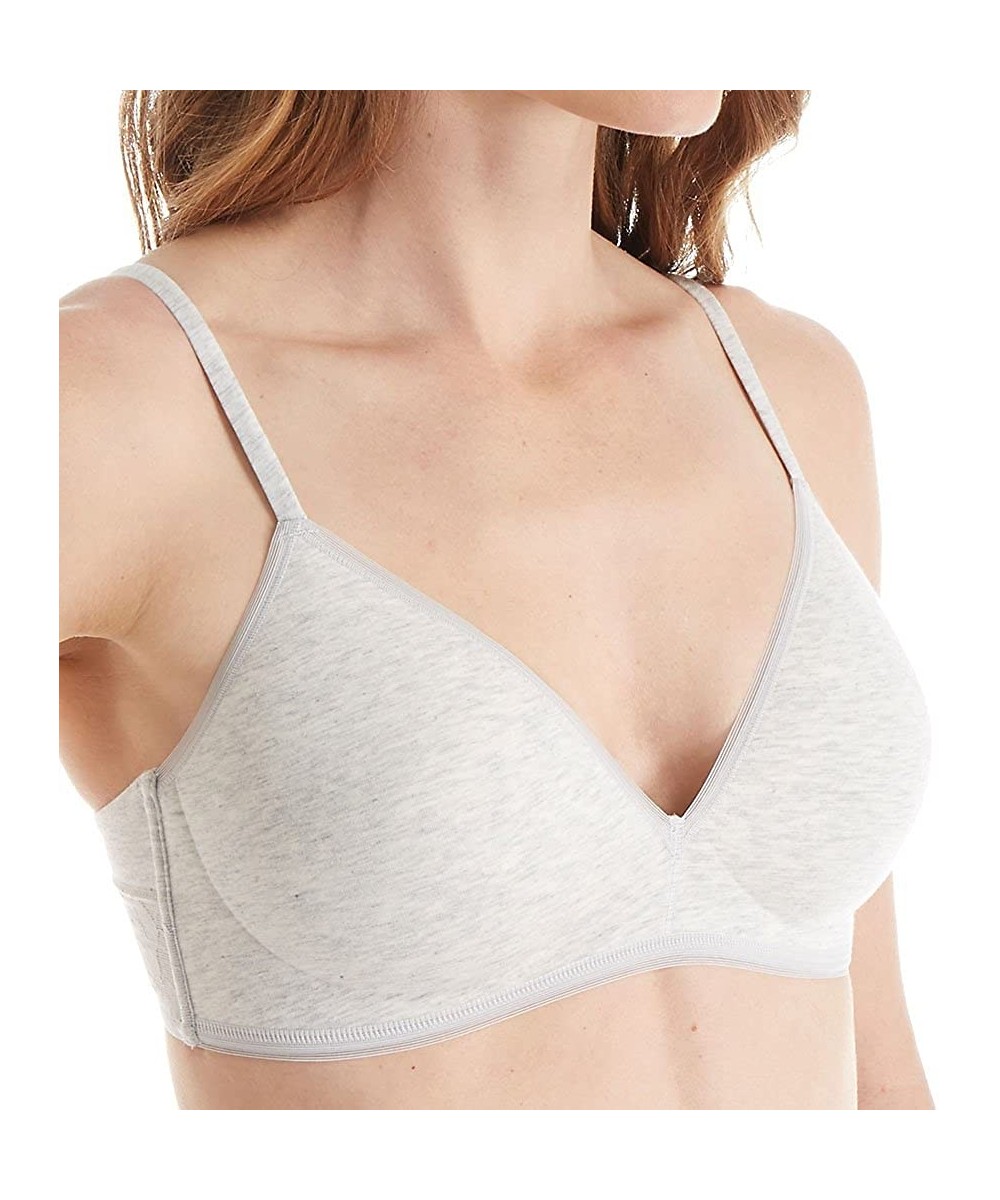 Bras Women's Cabana Cotton Lounge Wirefree Bra - Heather Grey - CN120ET78SP