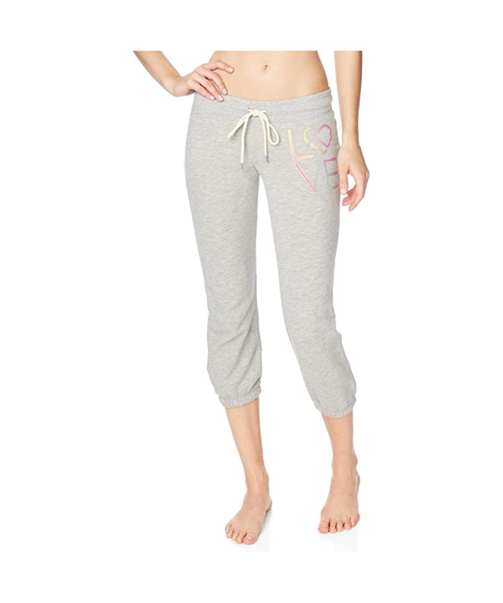 Bottoms Womens Love Pajama Sweatpants- Grey- XX-Small - CB11PBM5O91