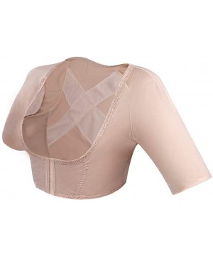 Shapewear Upper Arm Shaper Post Surgical Compression Sleeves Humpback Posture Corrector Tops Shapewear for Women - Beige - CQ...