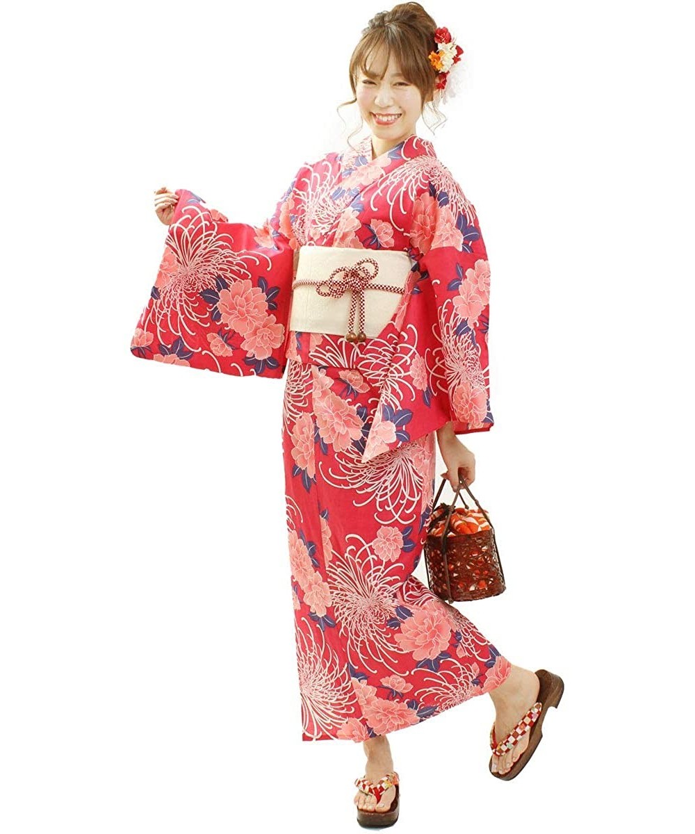 Robes Kimono Traditional Japanese Kimono/Yukata for Women 2LW- 9 Different Look - X85-c2-3 - CJ19DI45CHY