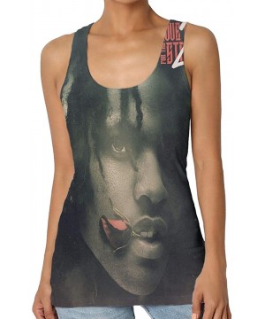 Camisoles & Tanks Lil Durk Womans Senior Round Neck Polyester Pattern Vest - C0196883HD5