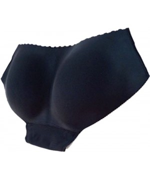 Panties Underwear- Padded Seamless Butt Hip Enhancer Shaper Panties - Black - CE12C6I1VQH