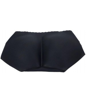 Panties Underwear- Padded Seamless Butt Hip Enhancer Shaper Panties - Black - CE12C6I1VQH