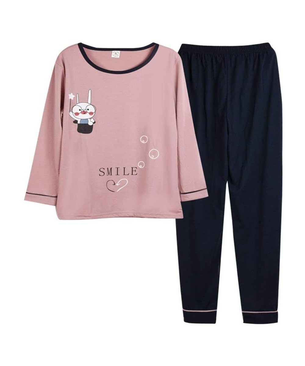 Sleep Sets Pajamas-Suit Casual Home Service Cotton Cartoon 2 Pieces/Set of Trousers Short-Sleeved Shirt - CN19E8EQYTG