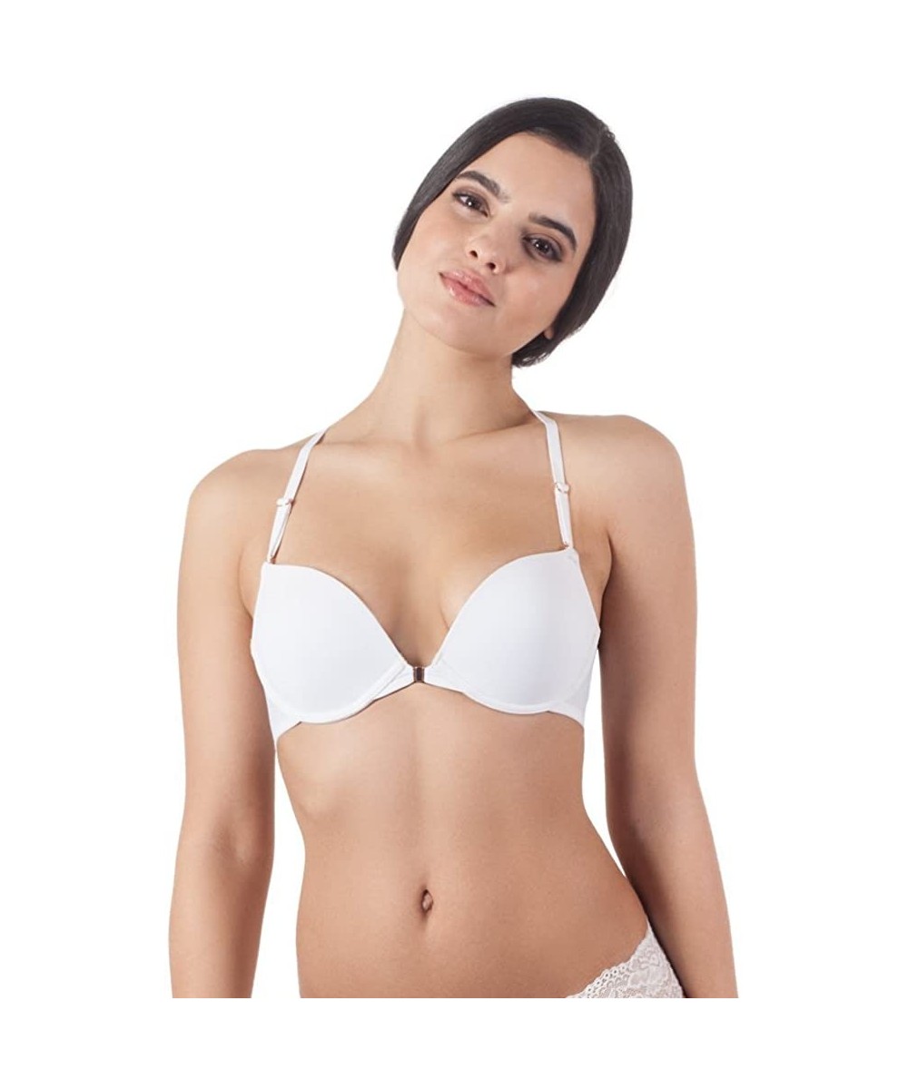 Bras Women's Minx Front Close Push-Up Bra 1730100 - White - CW12BKQNYEX