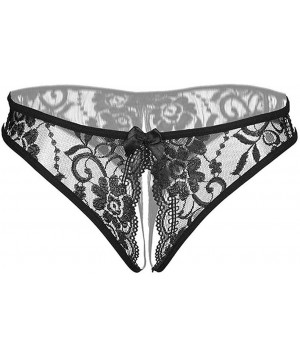 Panties Women's Sexy Undies Panties Lace Underwear G-Strings Gift for Women - Black 6 - C618SMU3NA3