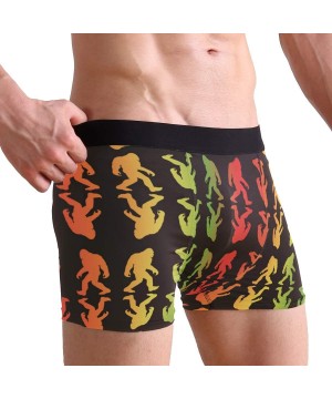 Boxer Briefs Rasta Bigfoot Men's Sexy Boxer Briefs Stretch Bulge Pouch Underpants Underwear - Rasta Bigfoot - C118LGYWOH9