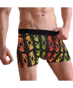 Boxer Briefs Rasta Bigfoot Men's Sexy Boxer Briefs Stretch Bulge Pouch Underpants Underwear - Rasta Bigfoot - C118LGYWOH9