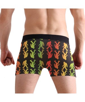 Boxer Briefs Rasta Bigfoot Men's Sexy Boxer Briefs Stretch Bulge Pouch Underpants Underwear - Rasta Bigfoot - C118LGYWOH9