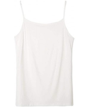 Camisoles & Tanks Women's Camisole Tank Top Basic Seamless Cami Stretch Classic Cami Tops-one Size - White - CS199SGIO0Y