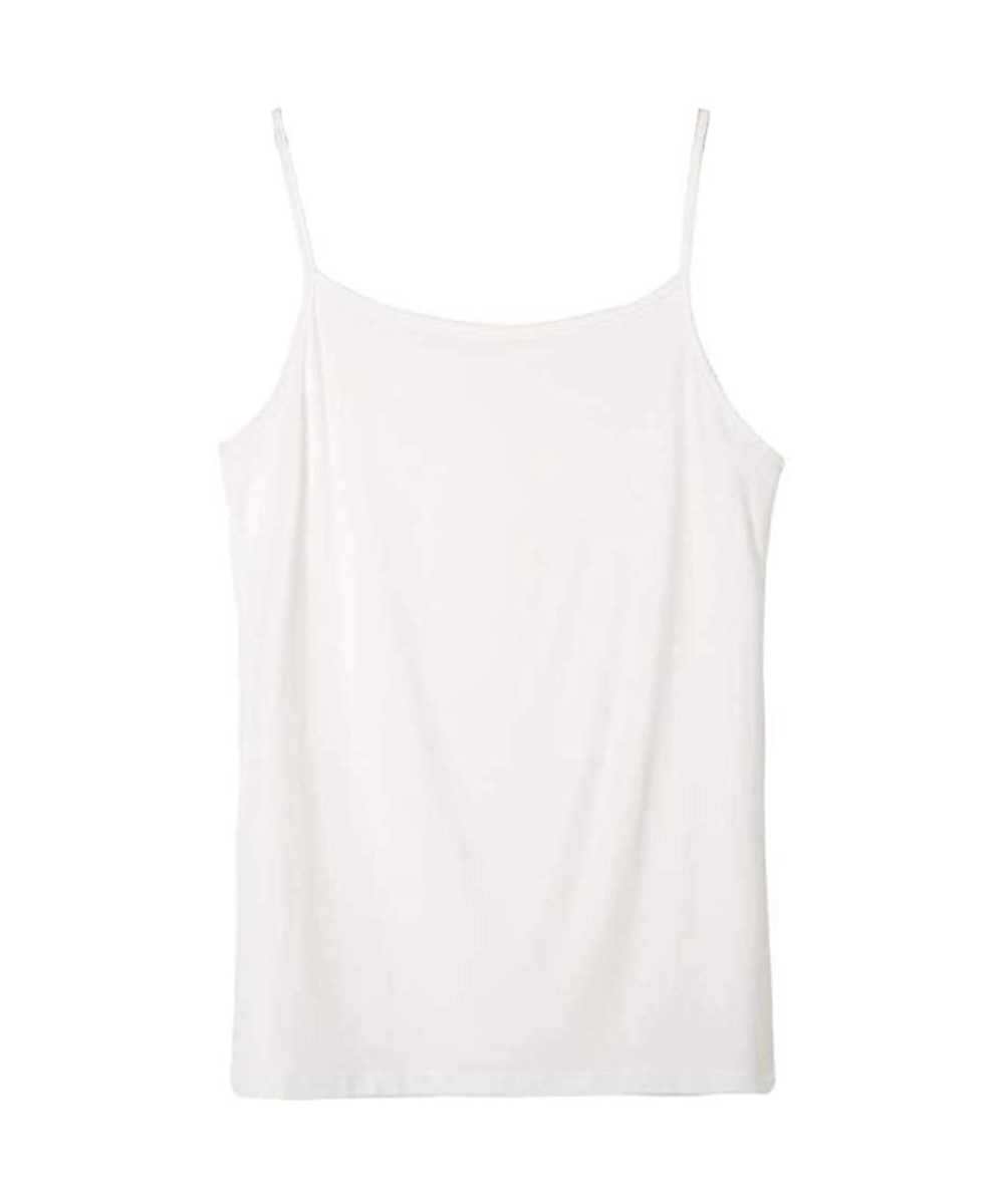 Camisoles & Tanks Women's Camisole Tank Top Basic Seamless Cami Stretch Classic Cami Tops-one Size - White - CS199SGIO0Y