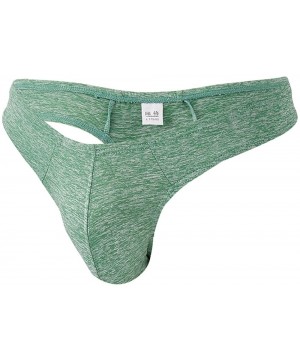 Boxer Briefs Mens Thong Lingerie-Smooth Bamboo G-String Underwear Boxers T Back Underpants Zulmaliu - Green - CL18IGMZS9Y