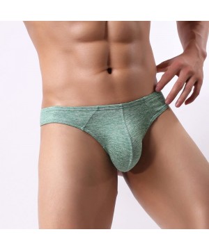 Boxer Briefs Mens Thong Lingerie-Smooth Bamboo G-String Underwear Boxers T Back Underpants Zulmaliu - Green - CL18IGMZS9Y