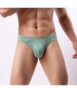 Boxer Briefs Mens Thong Lingerie-Smooth Bamboo G-String Underwear Boxers T Back Underpants Zulmaliu - Green - CL18IGMZS9Y