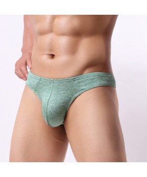 Boxer Briefs Mens Thong Lingerie-Smooth Bamboo G-String Underwear Boxers T Back Underpants Zulmaliu - Green - CL18IGMZS9Y