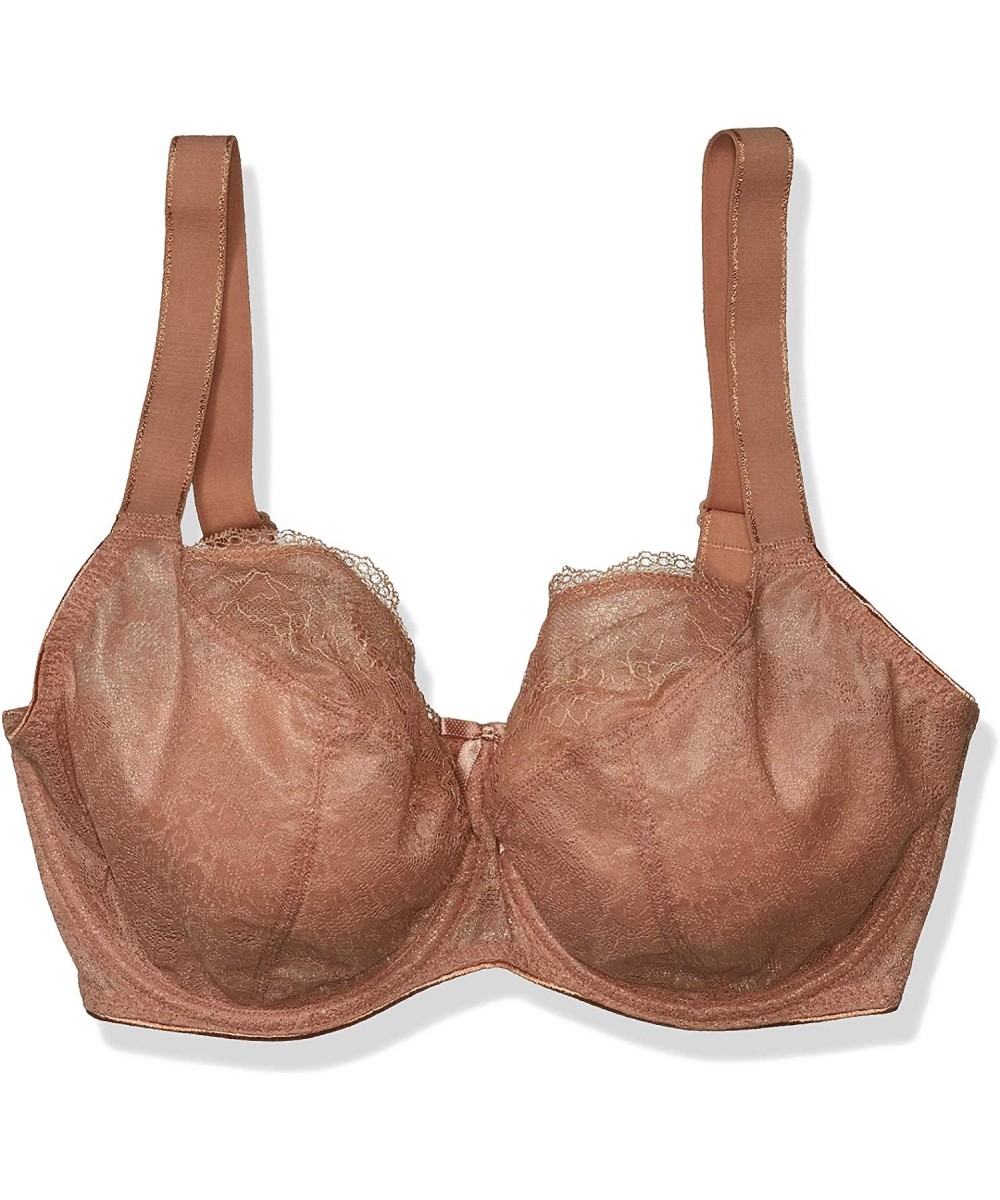 Bras Fancies Underwire Balcony K Cup Bra Underwear - Cafe Au Lait - C717AZ3ZYCQ