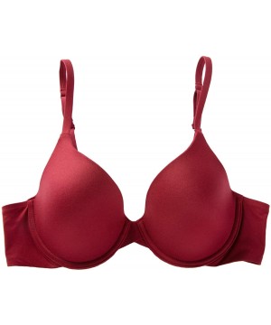 Bras Women's Full Coverage T Shirt Lightly Lined Underwire Contour Bra - Cerise - CN18YMGKDWO