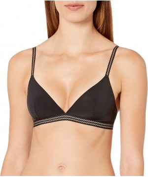 Bras Women's Essential Microfiber Bralette - Black/Glow - CV12EODSE7L