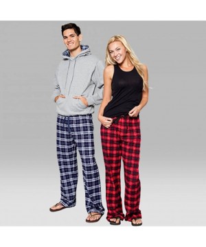 Sets 100% Woven Cotton Soft & Cozy Flannel Pants & Care Guide Adult - Orange/Navy - CX12IRTMATP