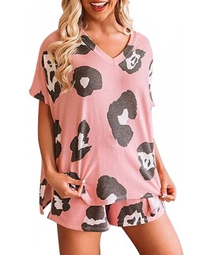 Sets Womens Tie Dye Printed Pajama Set Short Sleeve Sleepwear Loungewear Shirt with Shorts - F - CR190HKSS8Z