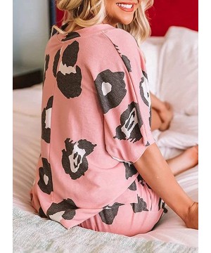 Sets Womens Tie Dye Printed Pajama Set Short Sleeve Sleepwear Loungewear Shirt with Shorts - F - CR190HKSS8Z