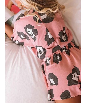 Sets Womens Tie Dye Printed Pajama Set Short Sleeve Sleepwear Loungewear Shirt with Shorts - F - CR190HKSS8Z