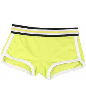 Panties Cotton Cute Striped Boyshort 3 Pack Boxer Briefs for Tomboy Trans Lesbian - Lightgreen - CR18ZLUOY8K