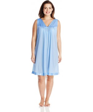 Nightgowns & Sleepshirts Sleeveless V-neck Sleepwear Gown PURITY BLUE X-Large - CD111K16L0N