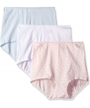 Panties Women's Cool Cotton Skamp Brief 3-Pack - Blue Sky/White/Blushing Lavender - CH18DHUCC45