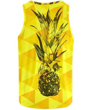 Undershirts Men's Muscle Gym Workout Training Sleeveless Tank Top Geometric Beautiful Flower - Multi7 - C219DW7OUGS