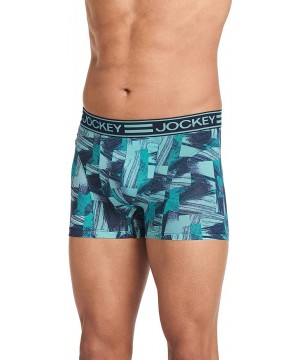 Trunks Men's Underwear Sport Cooling Mesh Performance Trunk - Aruba Blue - CL18N6RCZOI