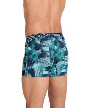 Trunks Men's Underwear Sport Cooling Mesh Performance Trunk - Aruba Blue - CL18N6RCZOI